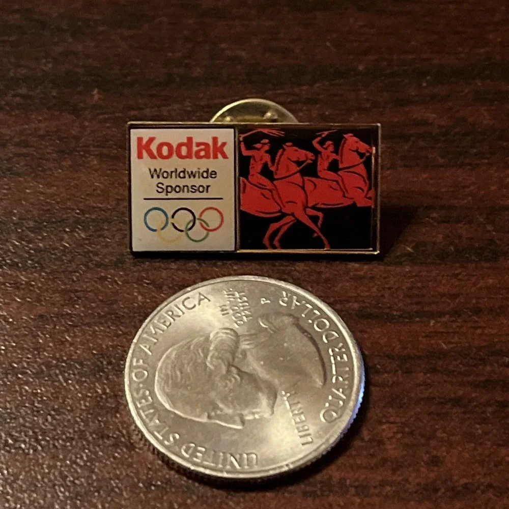 Vintage Kodak Worldwide Sponsor Athens Greece‎ Olympics Lapel Hat Pin